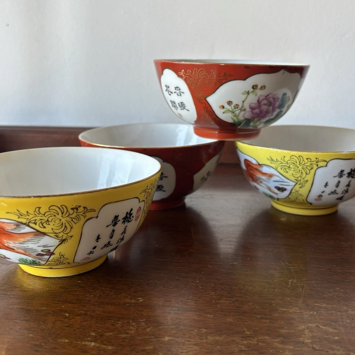 陶瓷中国古董碗黄色| eBay