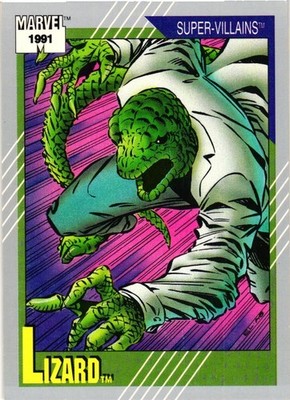 Lizard Super-Villains 1991 Marvel Entertainment Trading Card