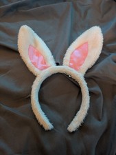 Dollarama Bunny Ears Headband White Pink Plus...