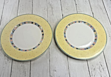 Villeroy & Boch Twist Alea Limone Dinner Plate 10 3/4” Set of 2 Yellow band rim