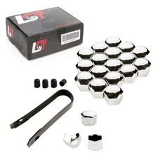20x Radschrauben Abdeckkappen Radschraubenkappen chromfarben 17 mm für HYUNDAI