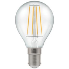 Round 4.2 Watt Clear SBC / B15 LED Dimmable 2700k warm white Crompton 7222