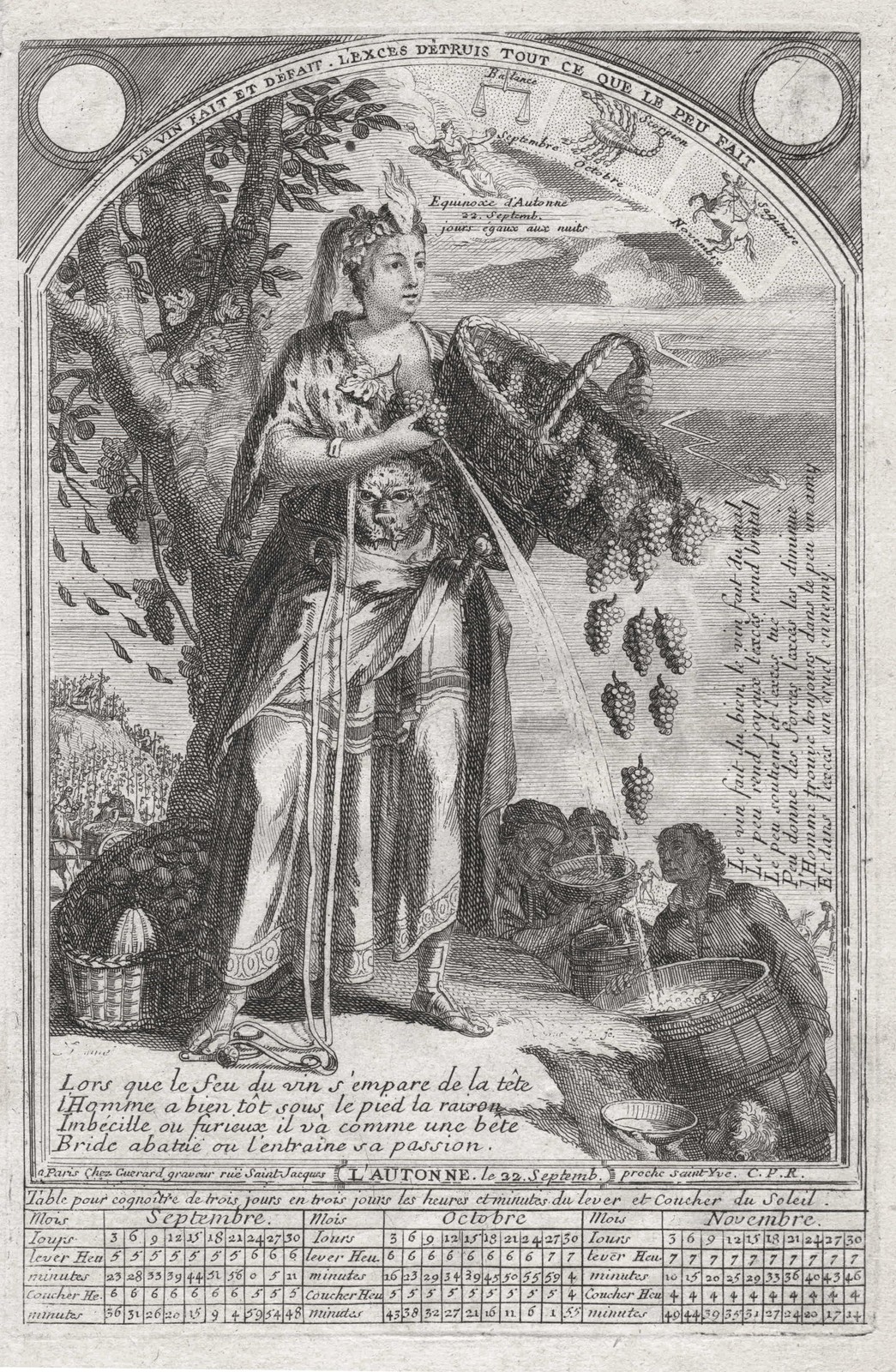 Four Seasons Allegory Guerard Series Engraving | eBay