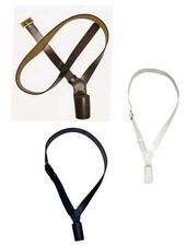 FLAG POLE HOLDER CROSS BELT  CARRIER BROWN - BLACK LEATHER PARADE Military ARMY.