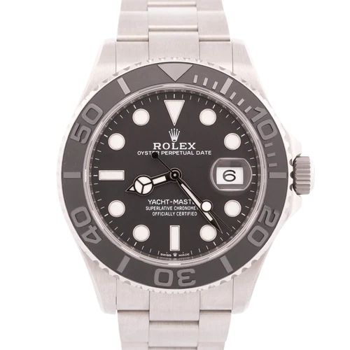 2024 Rolex Yacht-Master RLX TITANIUM 226627 Intense Black Ceramic 42mm Watch BOX