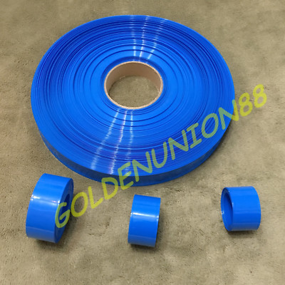 30mm 35mm 45mm battery PVC heat shrink tube shrinkage tubing Blue 3M 5M 10M roll