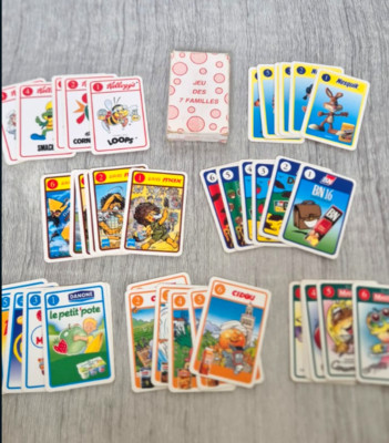 Set mit 7 Familien Marken Materne, Danone, Nesquick, BN, Glaces Max, Kellogg's,