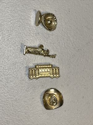 Monopoly Here & Now Replacement Token Mover Lot Of 4 Gold Colored Statue Liberty