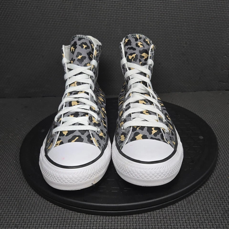 Zapatillas deportivas Converse CTAS High Top Leopardo para mujer talla 8,5 gris blanco de lona Foto 2 de 4