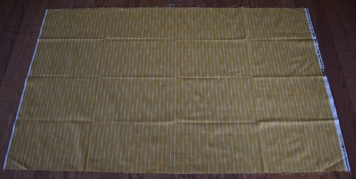 3/4 yard 100% cotton fabric Debbie Mumm yellow brown cheveron herringbone