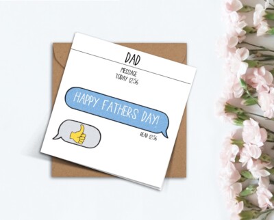 Lustige Daumen hoch stumpf Texter Papa, handgemachte Vatertagskarte für Papa Opa