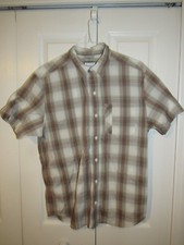 COLUMBIA  OMNI-WICK  Men's Plaid Short Sleeve Shirt sz L Large  