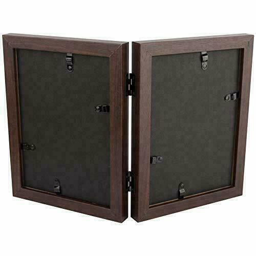 2-Pack 5x7 Double Picture Frame Vertical Hinged 2 Opening Folding Family Frames - Picture 5 of 7