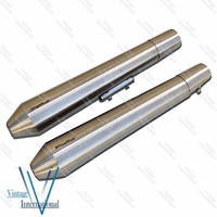 Powerage GebüRsteter Stahl Auspuff FüR Royal Enfield Twin Interceptor GT 650 @Us