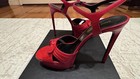 Saint Laurent Bianca Leather Bow Sandal, Rouge Etoile Size 39 — photo 5