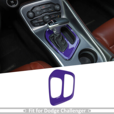 Center gear shift selector Bezel Cover Trim Fit For 15+ Dodge Challenger Purple