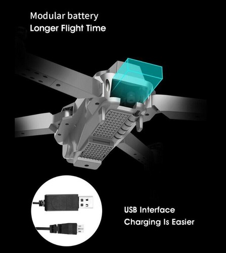 Drones Quadcopter Aircraft E681080P/4K Drone with HD Camera WiFi FPV Foldable RC - Picture 7 of 12