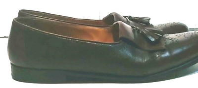 Miguel Angel Men Burgundy Loafers Leather Slip On Kiltie 