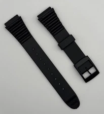 18mm Vintage Timex BLACK MAX SPORTS QUARTZ Watch Band TX648111 - NEW OLD STOCK!