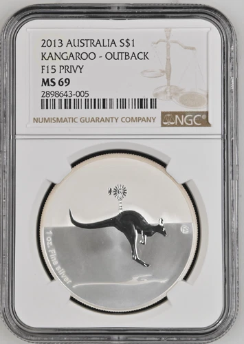 2013 AUSTRALIA KANGAROO OUTBACK -  F15 PRIVY  -  NGC MS69