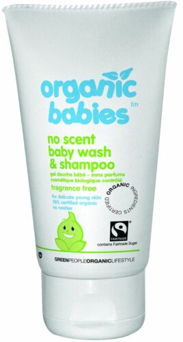 Green People Organic Babies Baby Wash & Shampoo Scent Free 150ml-4 Pack - 第 1/1 張圖片