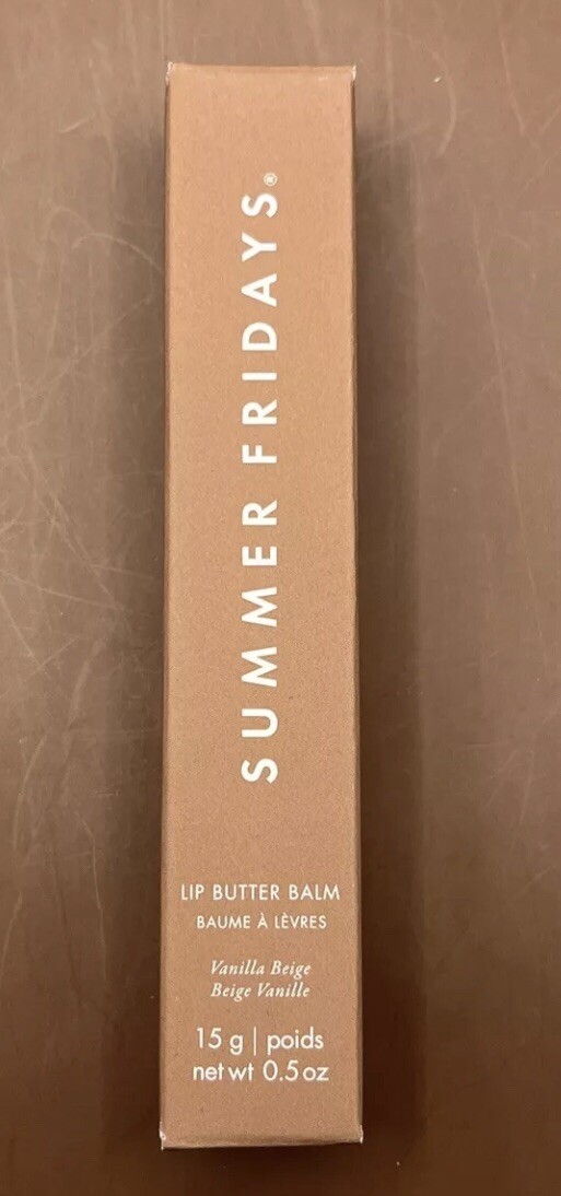 Summer Fridays Lip Butter Balm Vanilla Beige 0.5 oz/15g New in Box