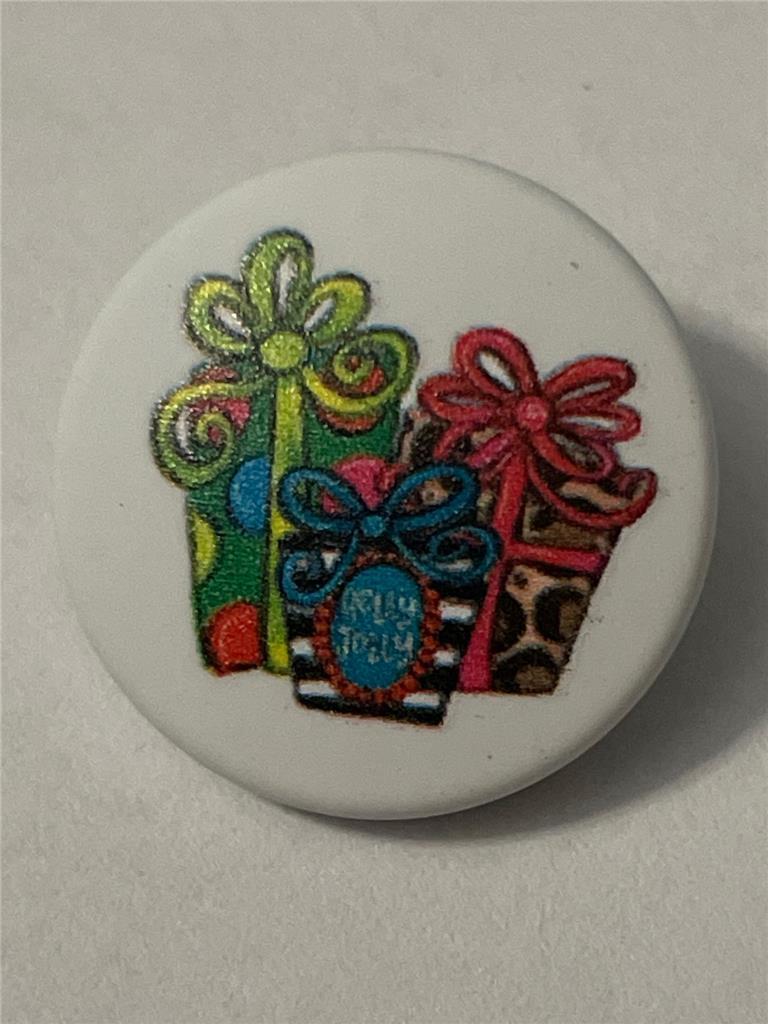 Fit Ginger Snap Christmas Wrapped Presents Metal 18mm snap J3175