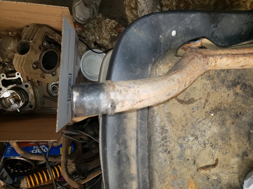 Honda XR250R XR250 XR 250 1984 cabezal de escape cabezal de tubo Foto 3 de 4