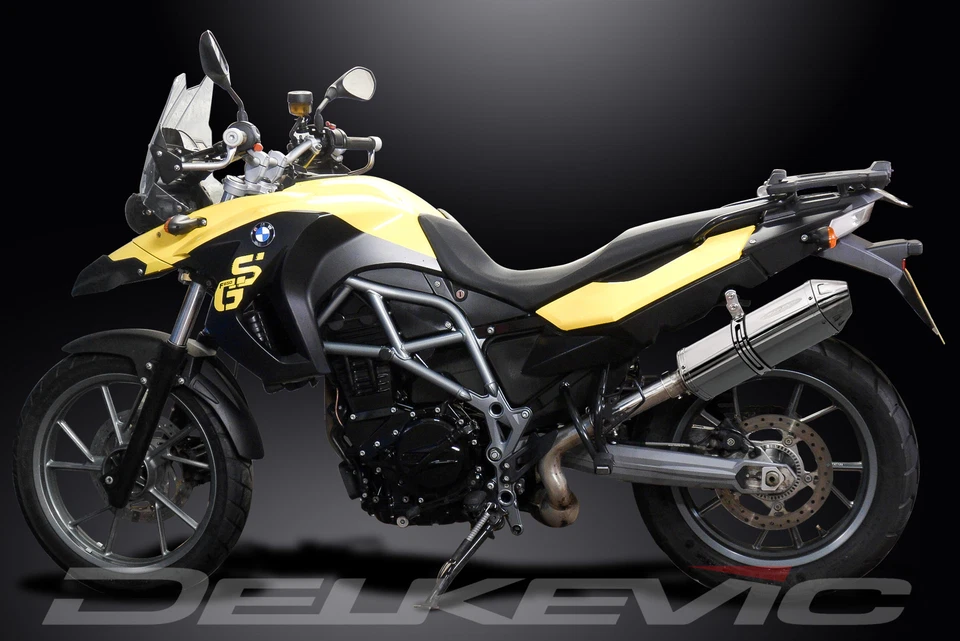 BMW F650 GS 2007-2013 Kit de silenciador de escape de acero inoxidable triovalado de 13" deslizable Foto 4 de 4