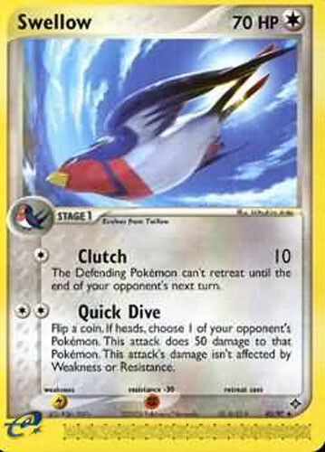 Pokemon Card - Dragon 45/97 - SWELLOW (uncommon) - NM
