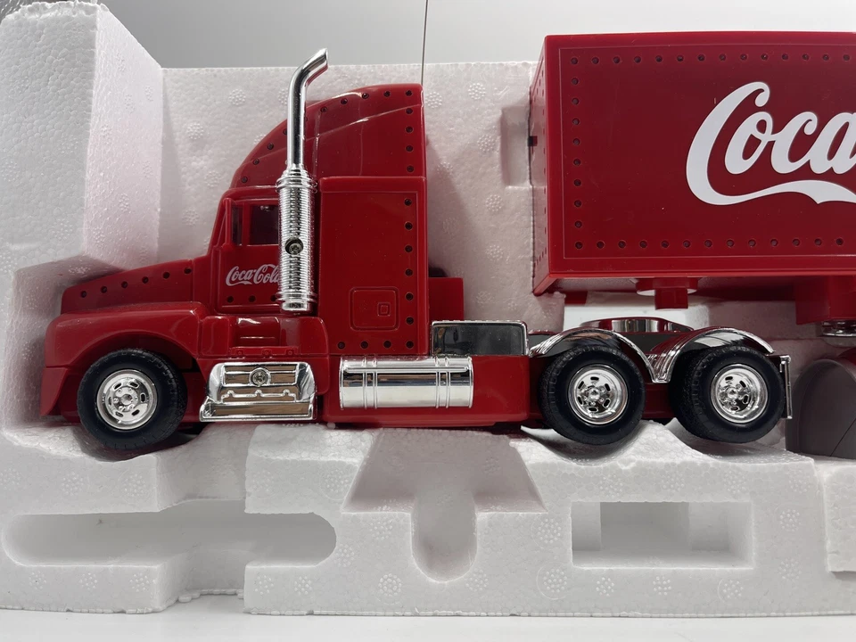 Vintage Toy Coca-Cola Truck Car Radio Control Light Up Truck Santa Rare - Image 3 of 4