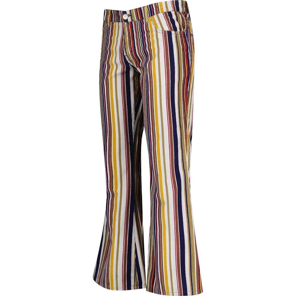 NEU DAMEN MADCAP RETRO 70er BLUMENAUSGESTELLTE LATZHOSEN Lätzchen 374103012536