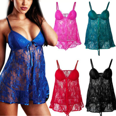 CLEARANCE-Women-Sexy-Lingerie-Lace-Dress-Underwear-Babydoll-Sleepwear-G-string 