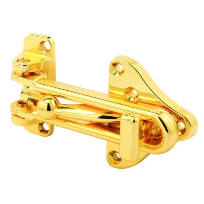 U 11315 Schwingstangentürschutz mit Hochsicherheits-Hilfsschloss Messing-Fini...