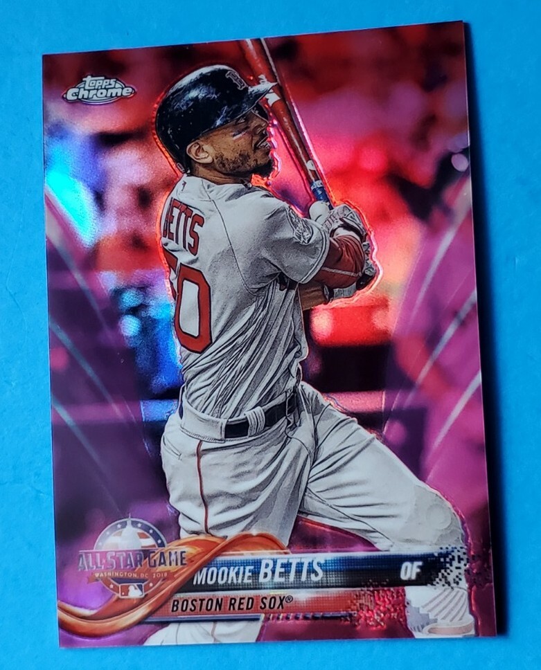 Mookie Betts 2018 Topps Chrome Update Series Pink Refractor #HMT68 DODGERS MINT!