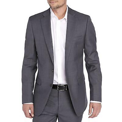 Мужские пиджаки Calvin Klein X-Fit Slim-Fit из стрейчевой ткани - Серая акулья кожа Размер 42R 46890₽