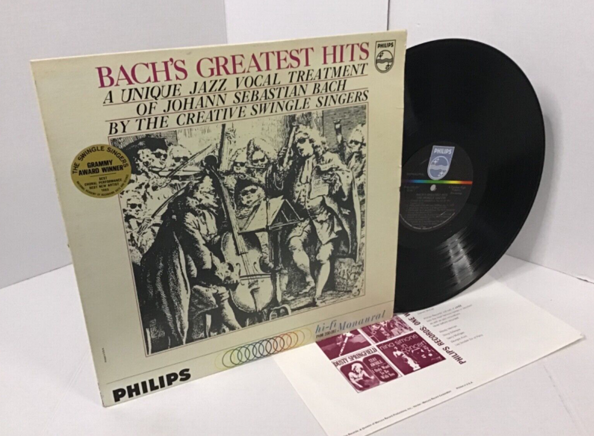 BACH'S GREATEST HITS C. SWINGLE SINGERS Phillips Mono LP VG