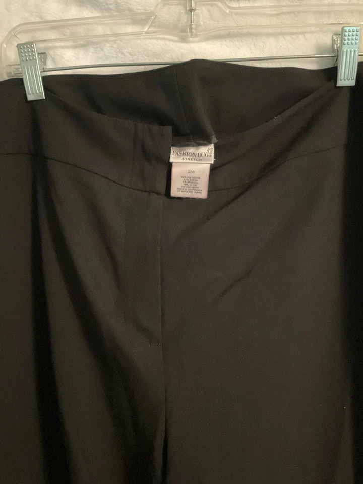 Moda Bug Negro Clip Cierre Cremallera Puños Parte Inferior 3/4 Longitud Capri Vestido Pantalones Foto 4 de 4