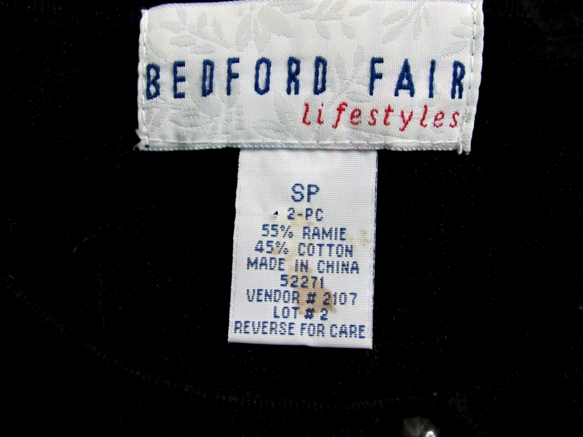 Bedford Fair Lifestyles Petite Womens Sz SP Beaded Cardigan