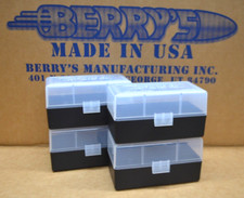 Blue 100-Round Ammo Case For .223 / 5.56 – Set Of 5 Boxes By Berry's MFG, Made In USA