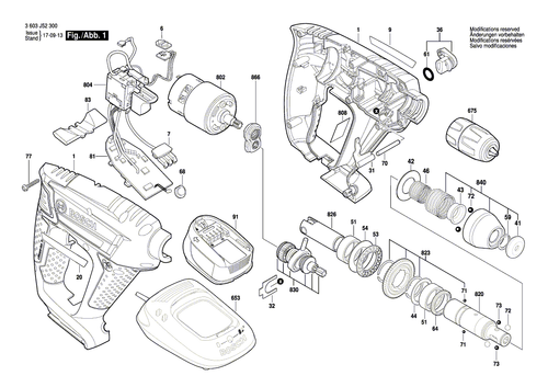 Bosch Ersatzteile für UNEO Maxx Akku-Bohrhammer - Bild 1 von 42