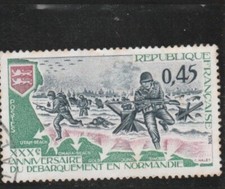 L7171 FRANCE Timbre Y&T N° 1799 de 1974 " Anniversaire Débarquement  " Oblitéré