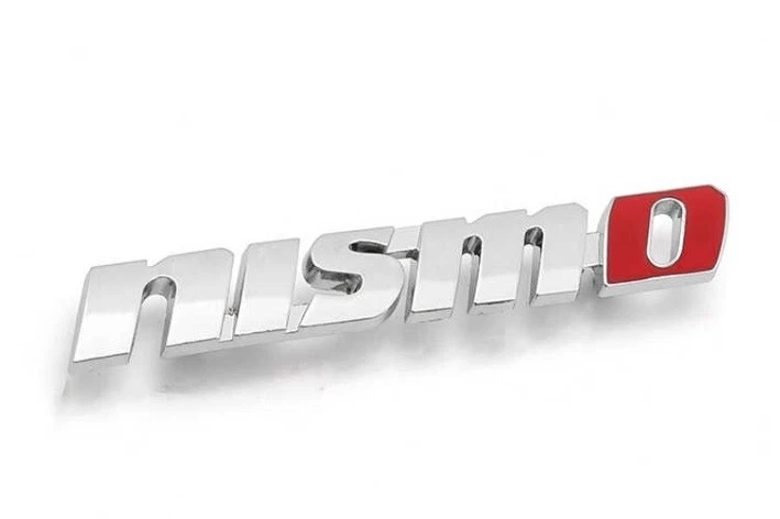Nissan NISMO Metal Badge in Chrome/Red for Trunk/Body Panel GTR 200SX Silvia NSX - Image 2 of 4