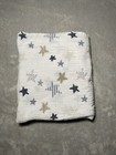 Aden + Anais Baby Muslin Swaddle Blanket White Gray Blue Stars Soft Cotton Lovey