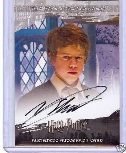 Harry Potter Welt der 3D 2. Aufl. Autogramm Nick Shirm als Zacharias Smith - Bild 1 von 1
