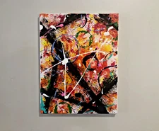 11" by 14" Original Abstract Art Piece -  Acrylic on Canvas Signed