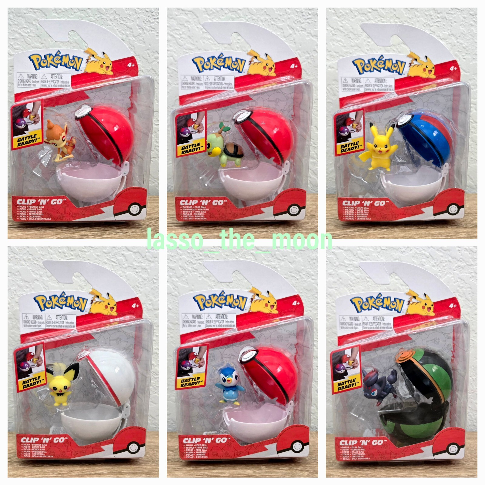 Pokemon Clip N Go Battle Figures Wave 12 Complete Set of 6 Figures  