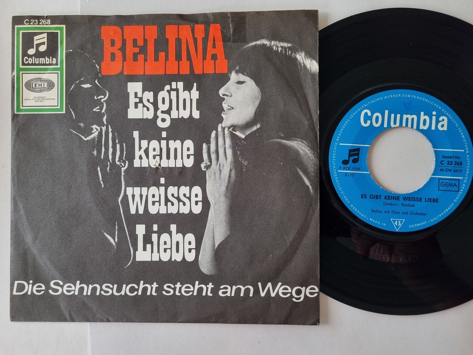 Belina - Es gibt keine weisse Liebe 7'' Vinyl Germany