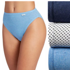 Women's Jockey 3-Pack French Cut Heather Blue/Deep Blue 100 Cotton Underwear