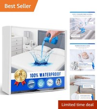 Noiseless Waterproof Twin Mattress Cover for Kids - Easy Care  Fits 14-18 in.